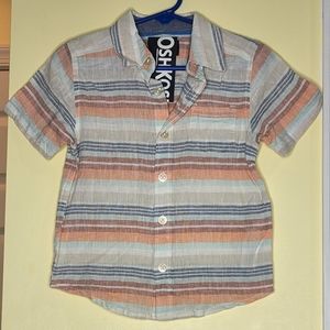 OshKosh Dress Shirt Pastel Colored Strips 2T